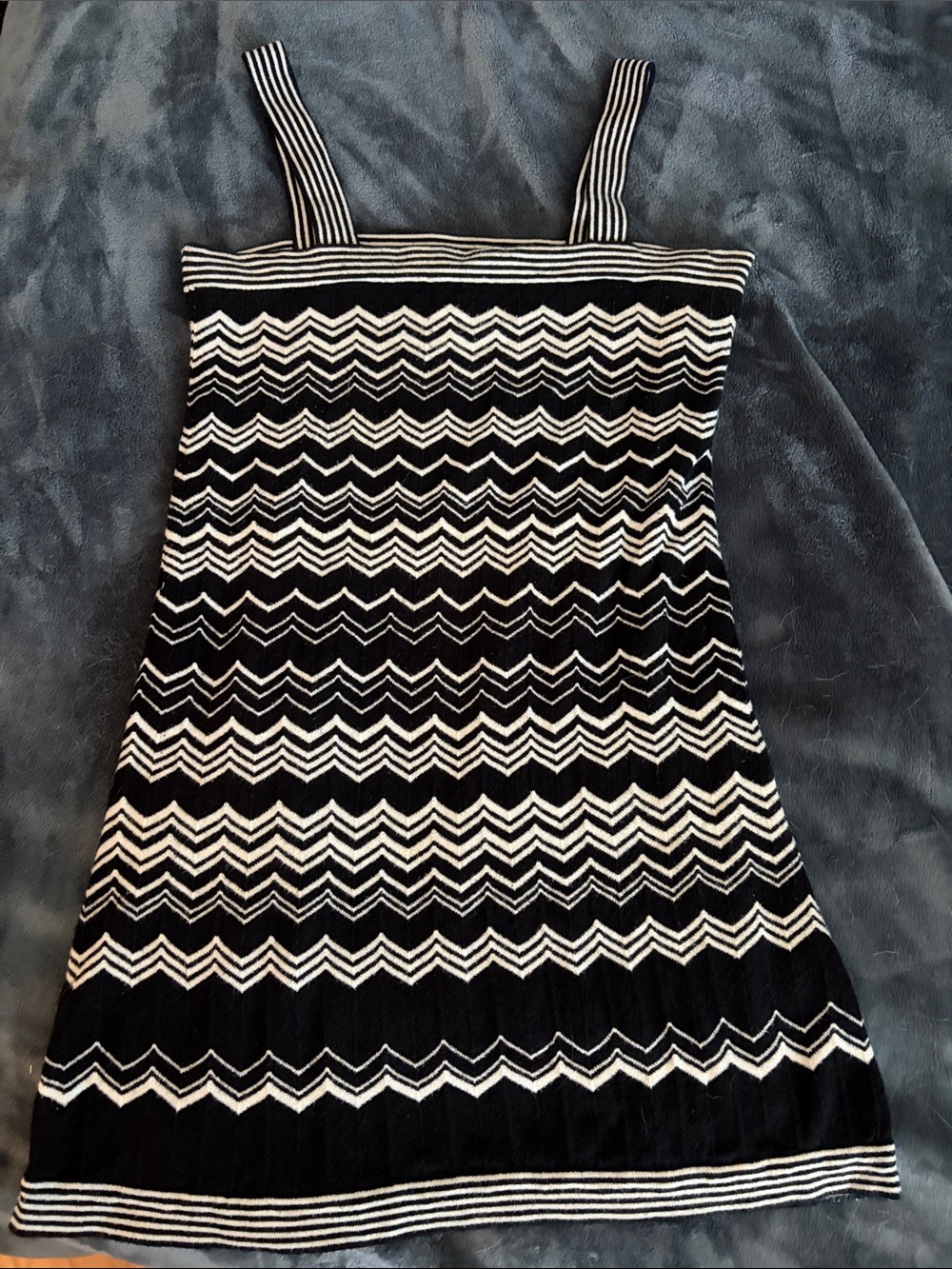 Missoni for Target Striped Chevron Knit Mini Dress - Black & White